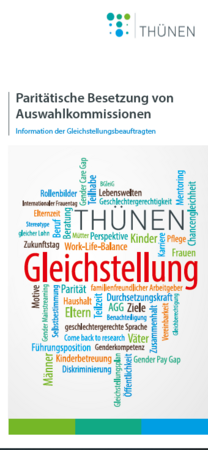 Deckblatt des Flyers Paritätische Besetzung von Auswahlkommissionen